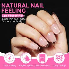 UNA GELLA numbered size tabs on tips for fast selection and correct fit