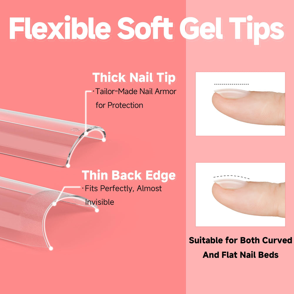 UNA GELLA numbered tips top view showing size labels for quick selection benefit