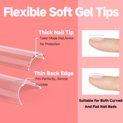 UNA GELLA numbered tips top view showing size labels for quick selection benefit