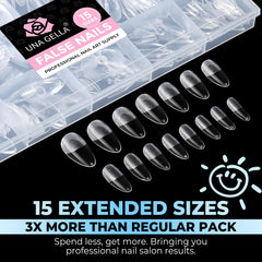 UNA GELLA 15 sizes displayed to highlight precise fit and spare pieces