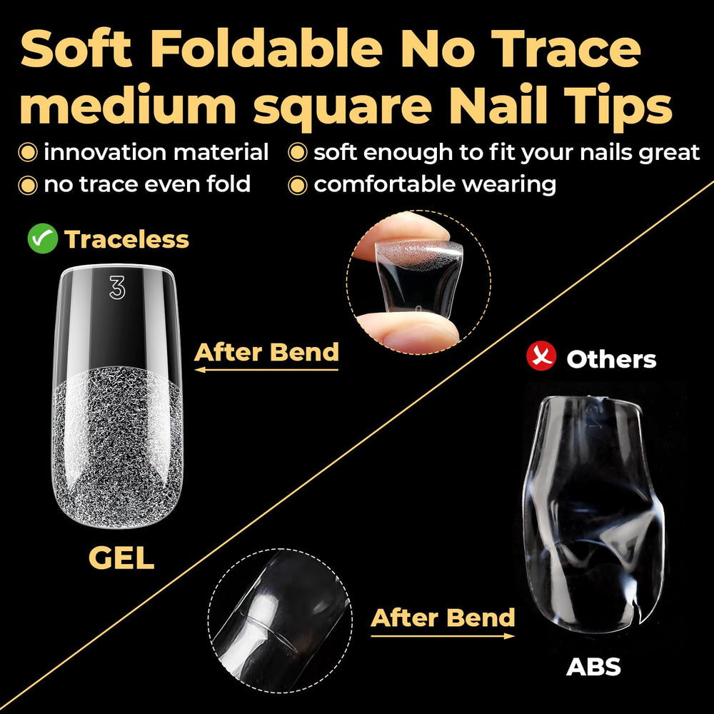 UNA GELLA soft gel bending demo showing flexibility and no whitening