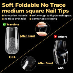 UNA GELLA soft gel bending demo showing flexibility and no whitening