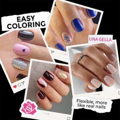 UNA GELLA gel texture close-up highlighting flexible, durable material