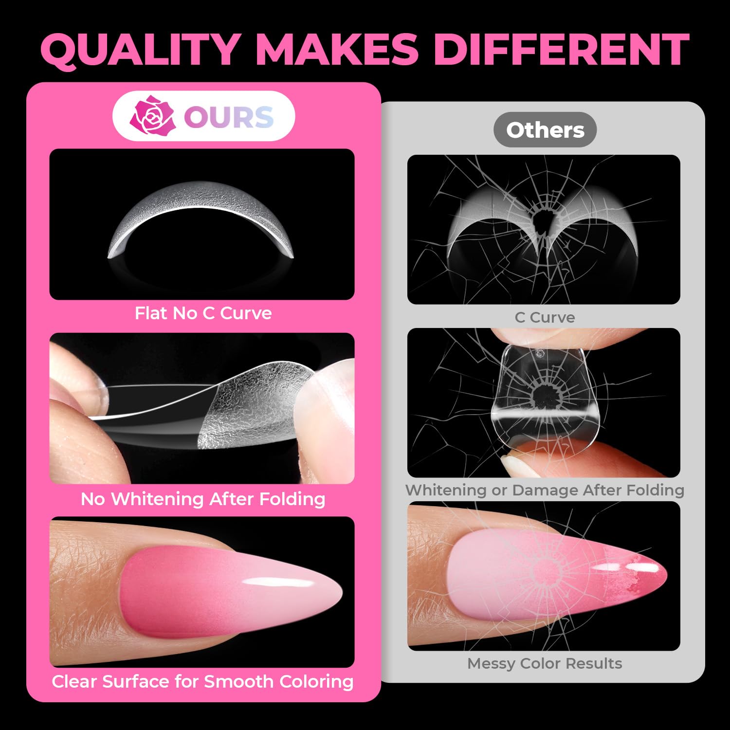 UNA GELLA hands applying a press-on tip for quick salon-style results