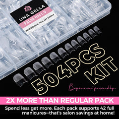 UNA GELLA storage box open with organized tips for convenient reuse