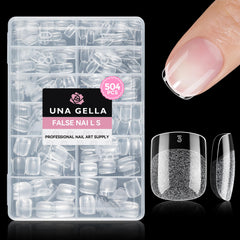 UNA GELLA storage container filled with tips showing organized storage and reuse convenience