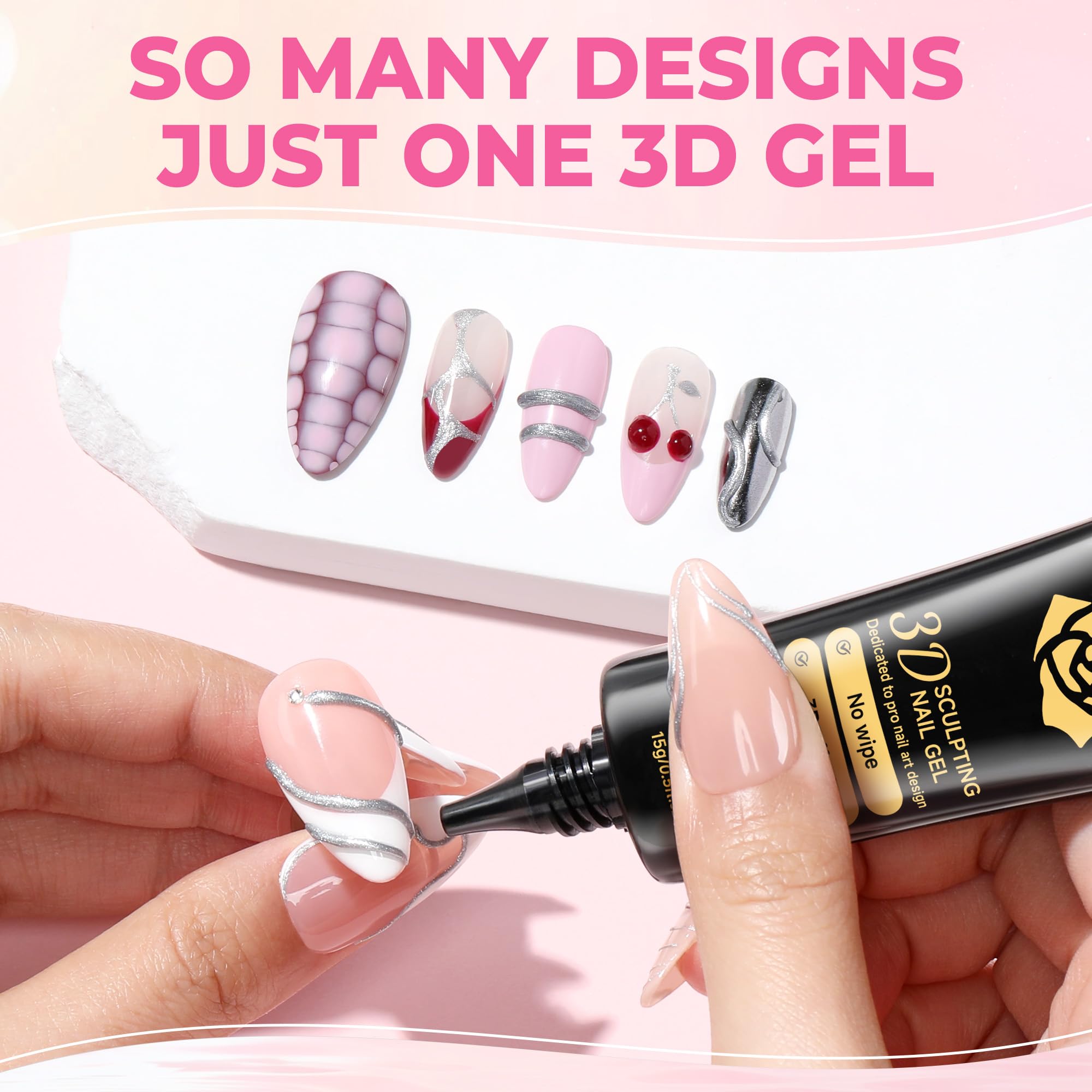 UNA GELLA close-up of gel texture showing sculpting consistency benefit