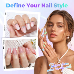UNA GELLA close-up of tip texture highlighting semi-matte surface for easy polish
