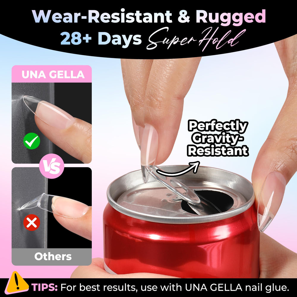 UNA GELLA glossy top surface texture that accepts polish evenly