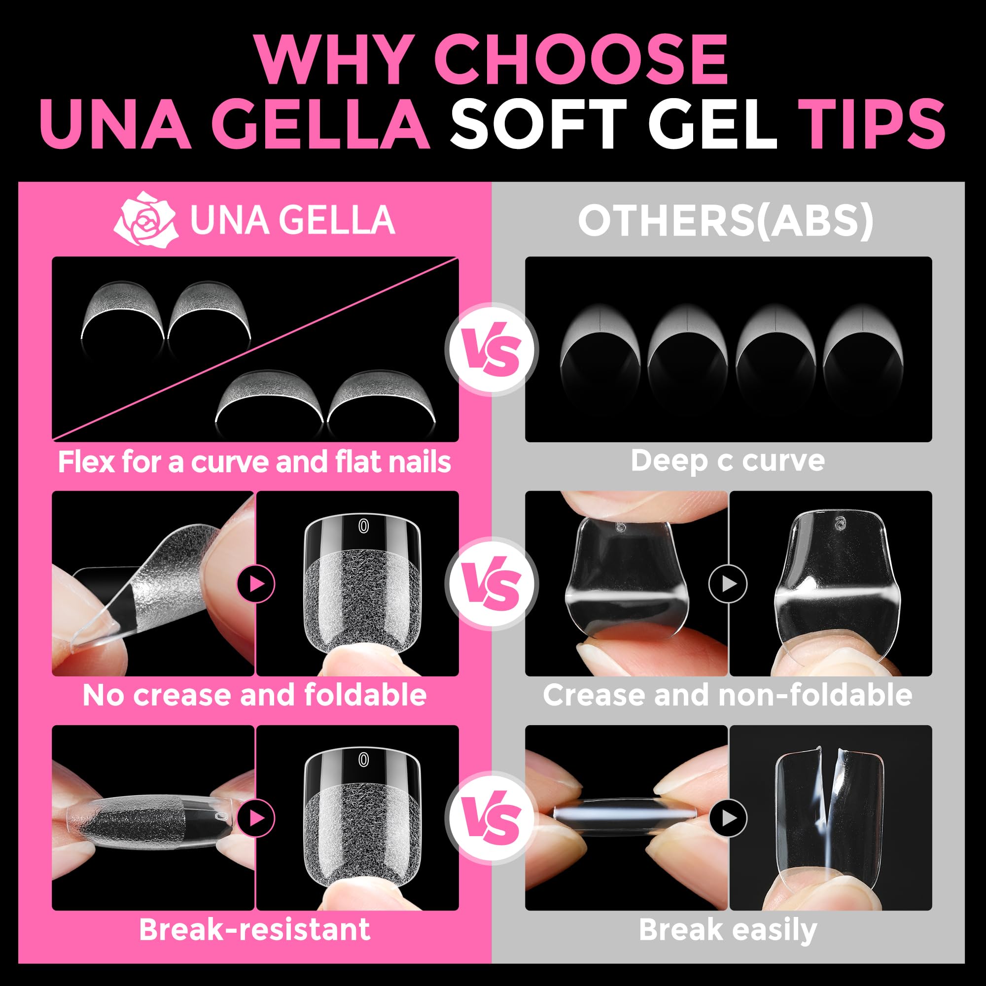 UNA GELLA half-matte surface texture close-up for polish adhesion benefit