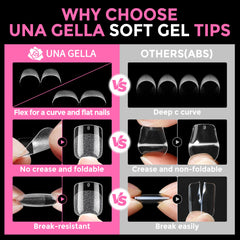 UNA GELLA half-matte surface texture close-up for polish adhesion benefit