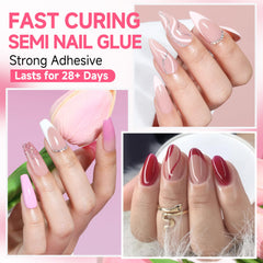 UNA GELLA gel texture squeezed on surface showing smooth consistency and fast-drying benefit