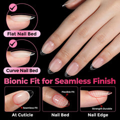 UNA GELLA semi-matte surface texture close-up, minimal filing benefit