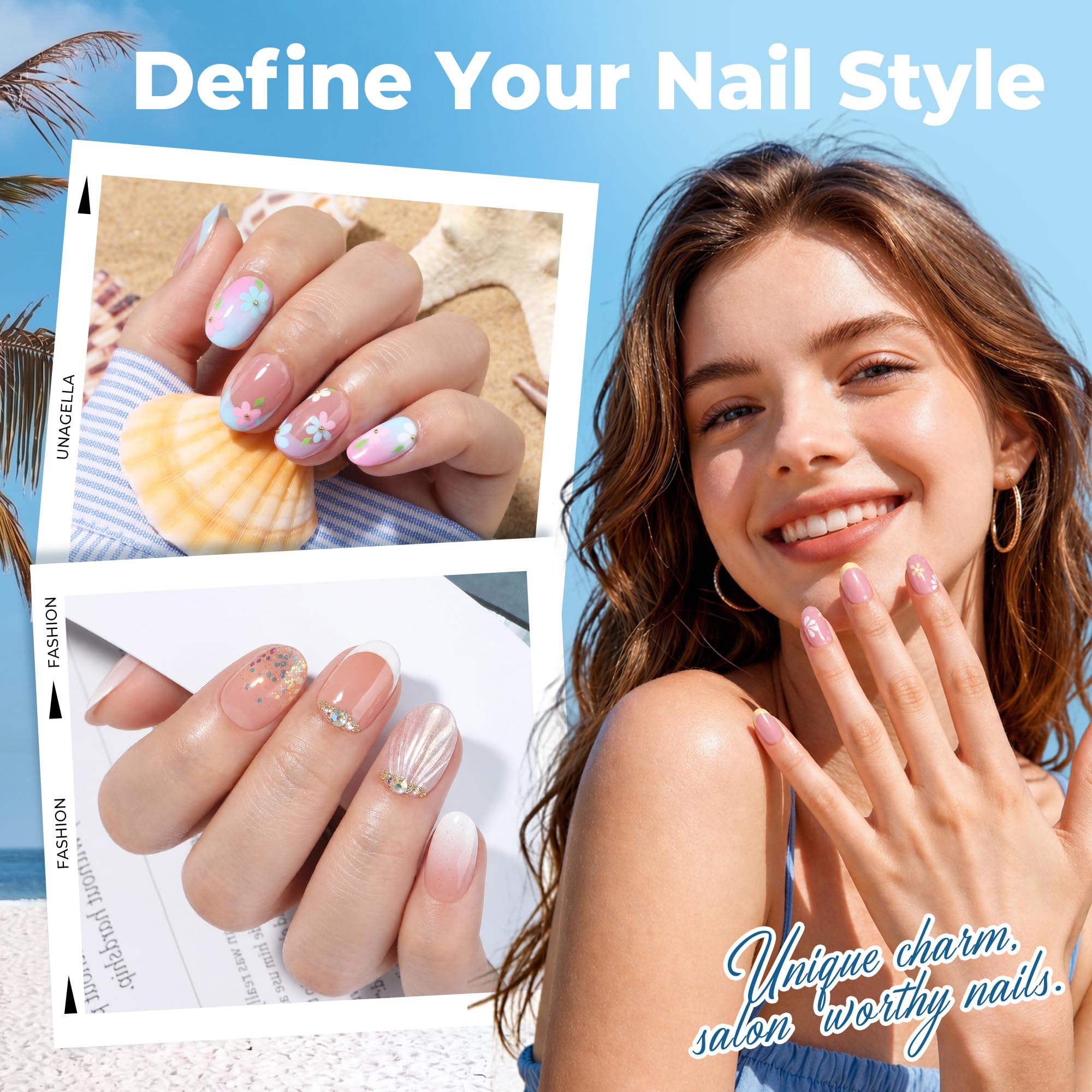 UNA GELLA close-up of inner matte texture improving glue hold