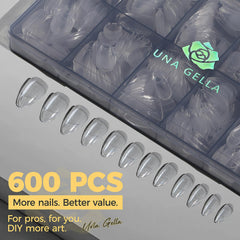 UNA GELLA side profile showing shallow curve for natural fit and reduced lift