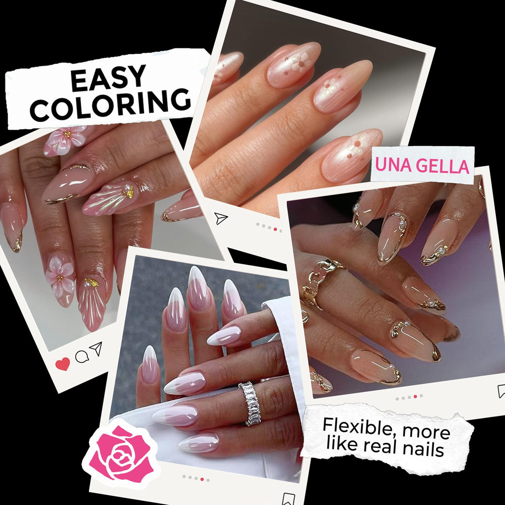 UNA GELLA tips held in hand to show scale and comfortable fit