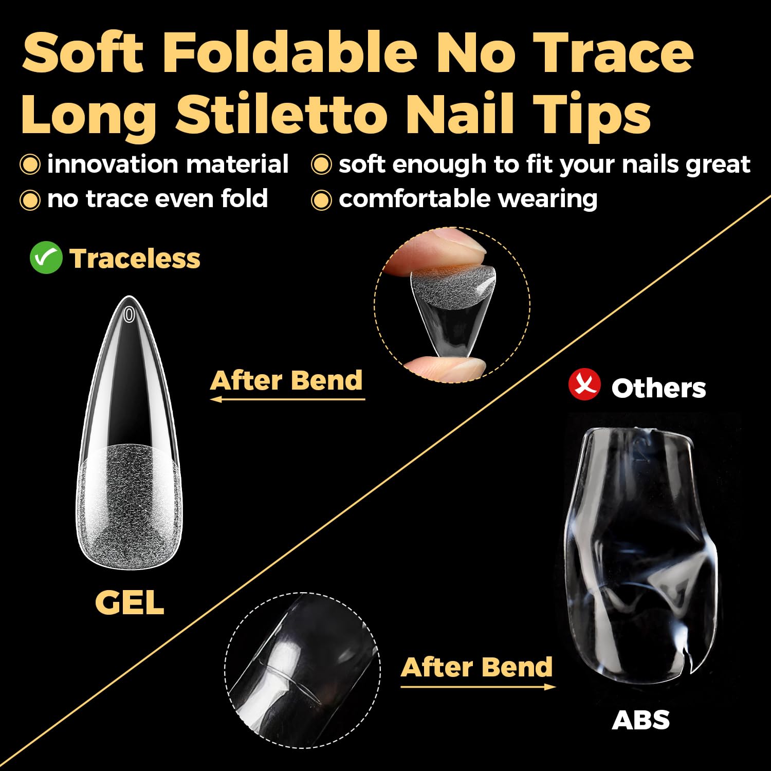 UNA GELLA trimmed tip and filed edge demonstrating smooth finish advantage