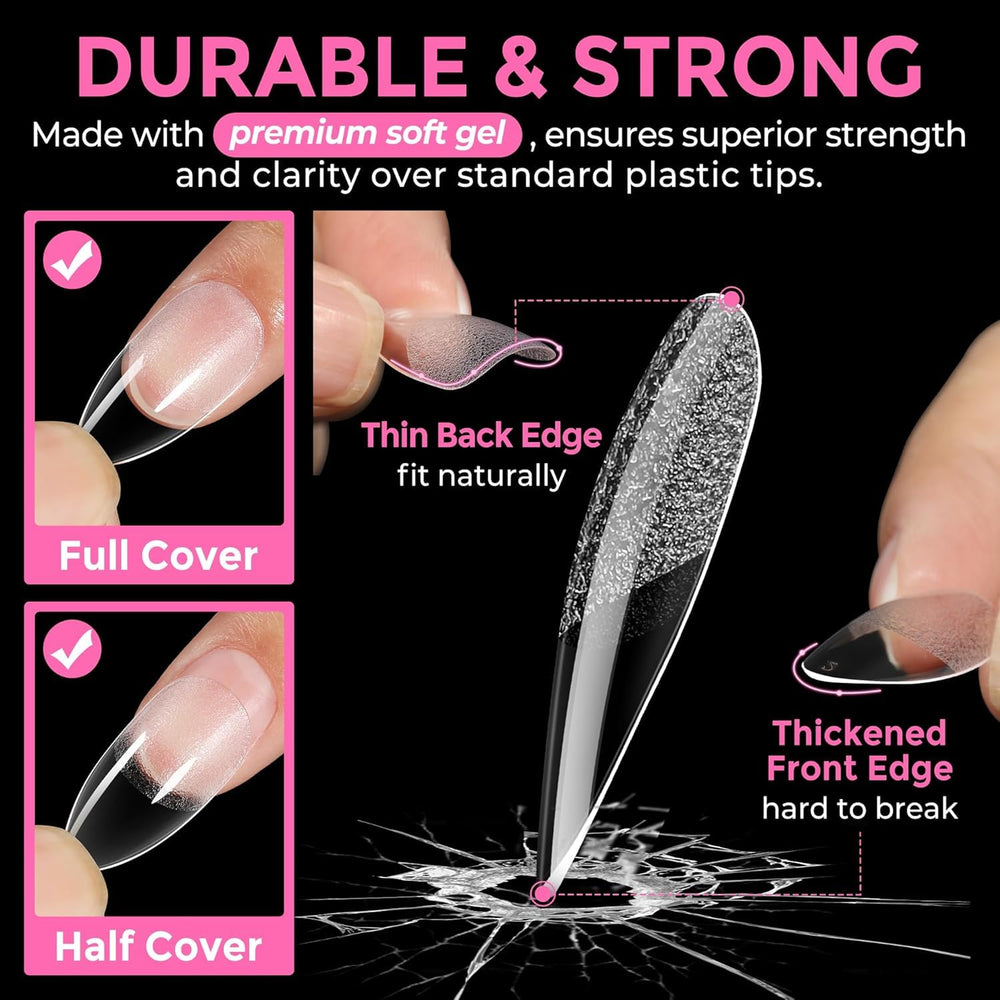 UNA GELLA trimmed side profile demonstrating thin back edge fit