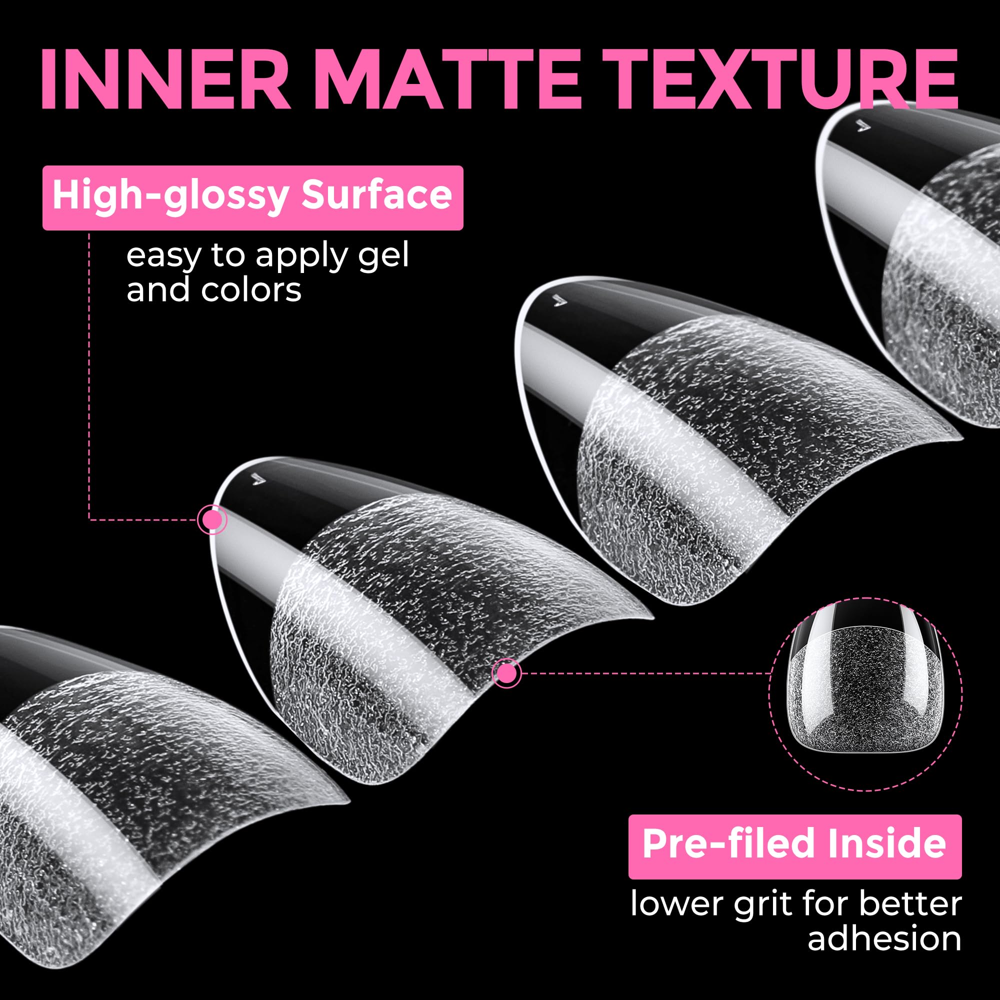 UNA GELLA trimmed and polished tips showing salon-quality finished look