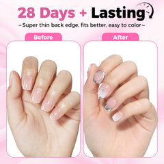 UNA GELLA clear outer surface ready for polish showing smooth finish and easy decoration