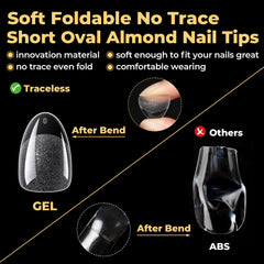 UNA GELLA size comparison next to natural nail for accurate scale