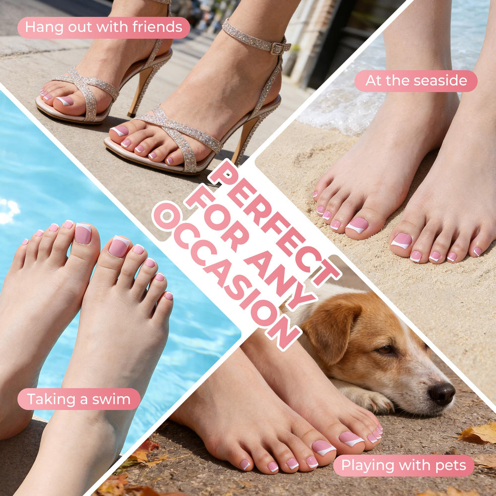 UNA GELLA pedicure on sandal lifestyle shot showing finished look benefit wearable style