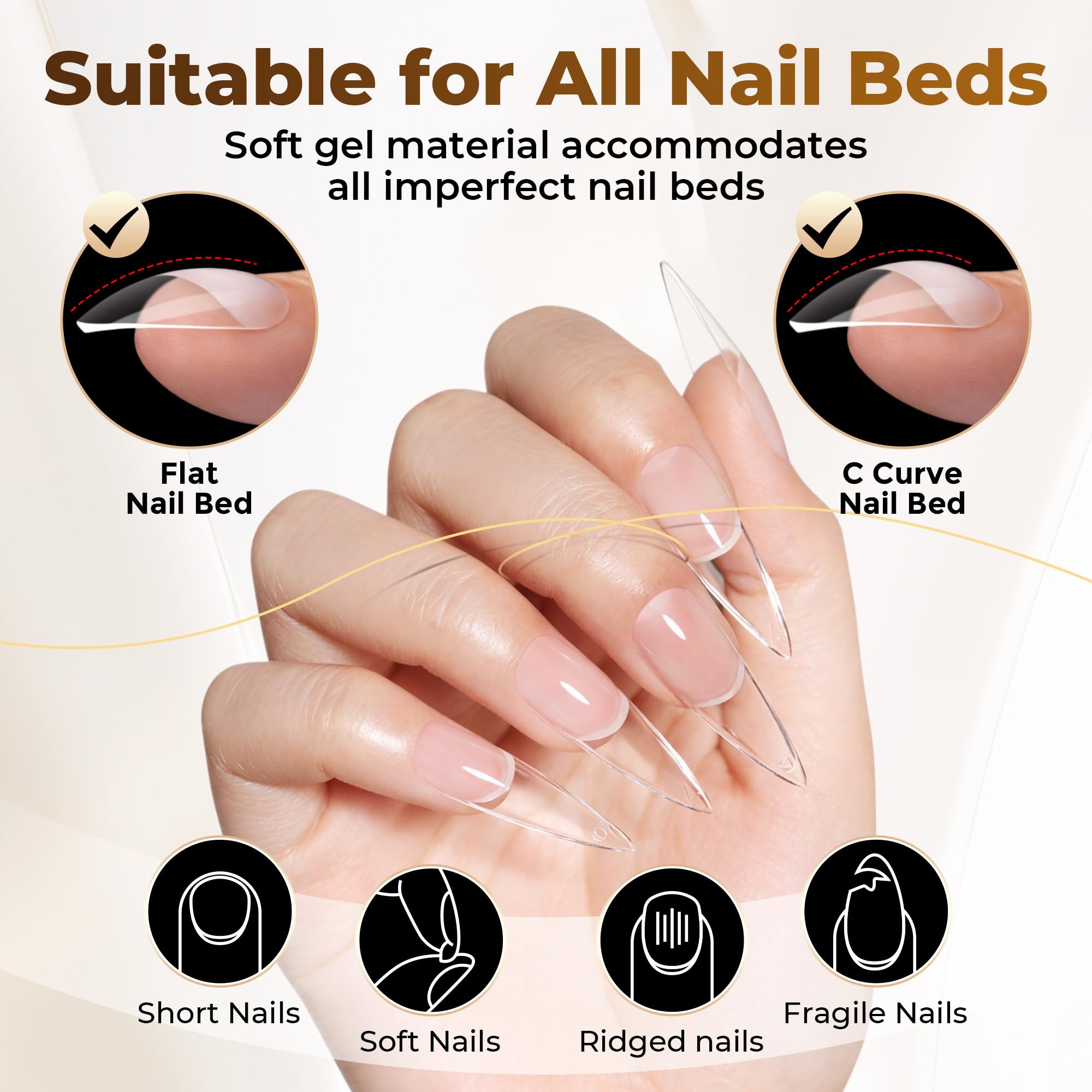 UNA GELLA soft gel texture bend test demonstrating flexible durability
