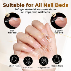 UNA GELLA soft gel texture bend test demonstrating flexible durability