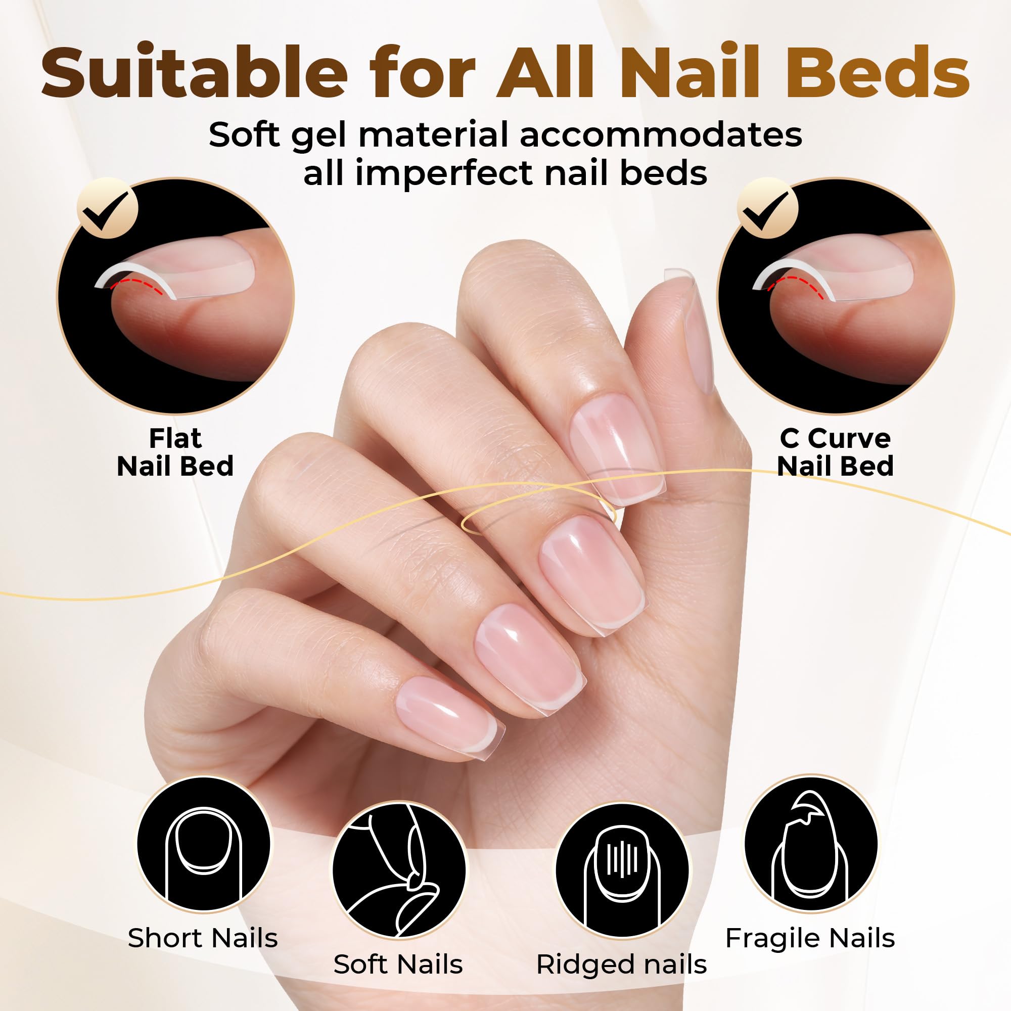 UNA GELLA tip bent to show flexible gelly texture for comfort