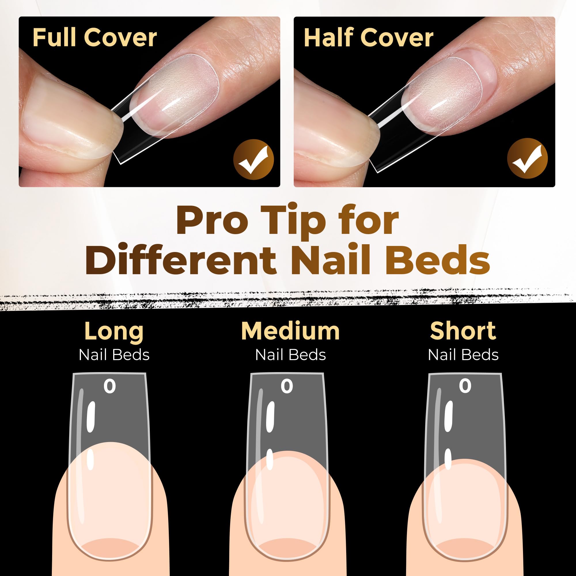 UNA GELLA tip being glued to nail demonstrating fast, secure application benefit
