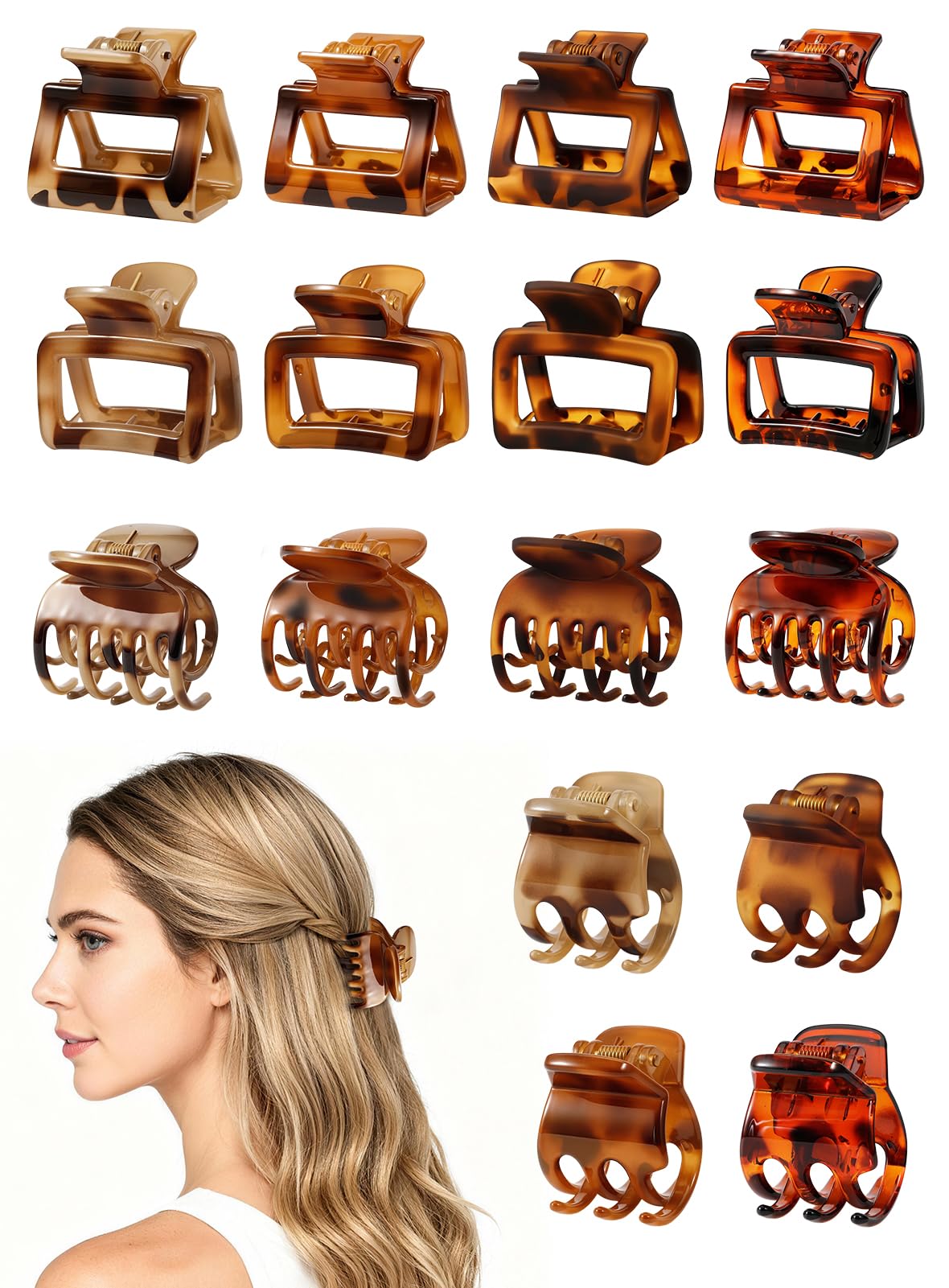 Unbednigt front packaging showing 16-piece clip set and variety colors, handy gift