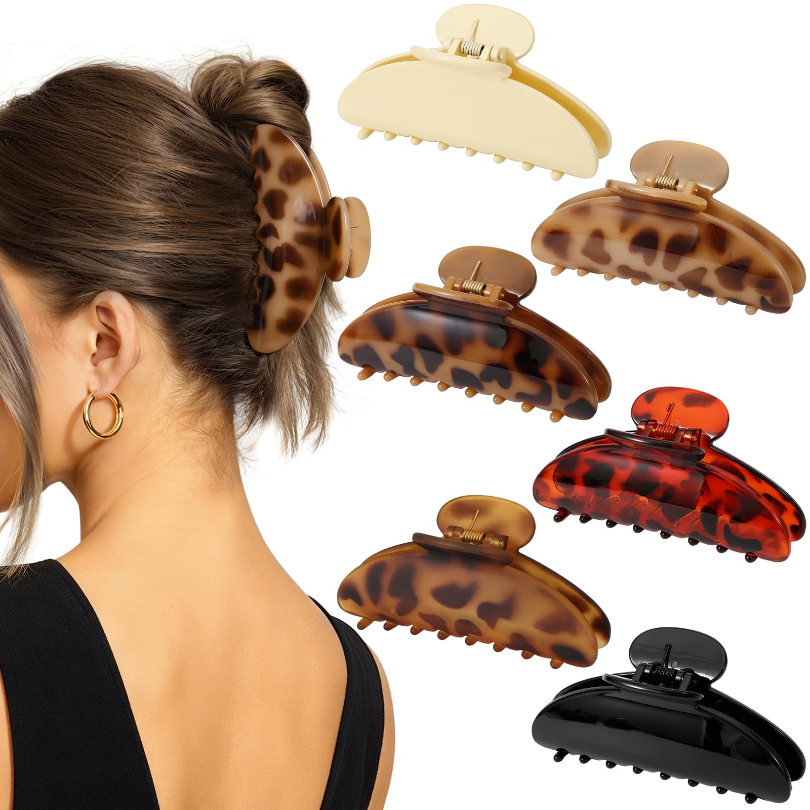 Unbednigt leopard print front pack showing six clips and styling options