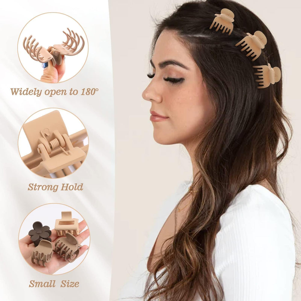 Unbednigt clip in use holding a half-up hairstyle for secure everyday styling