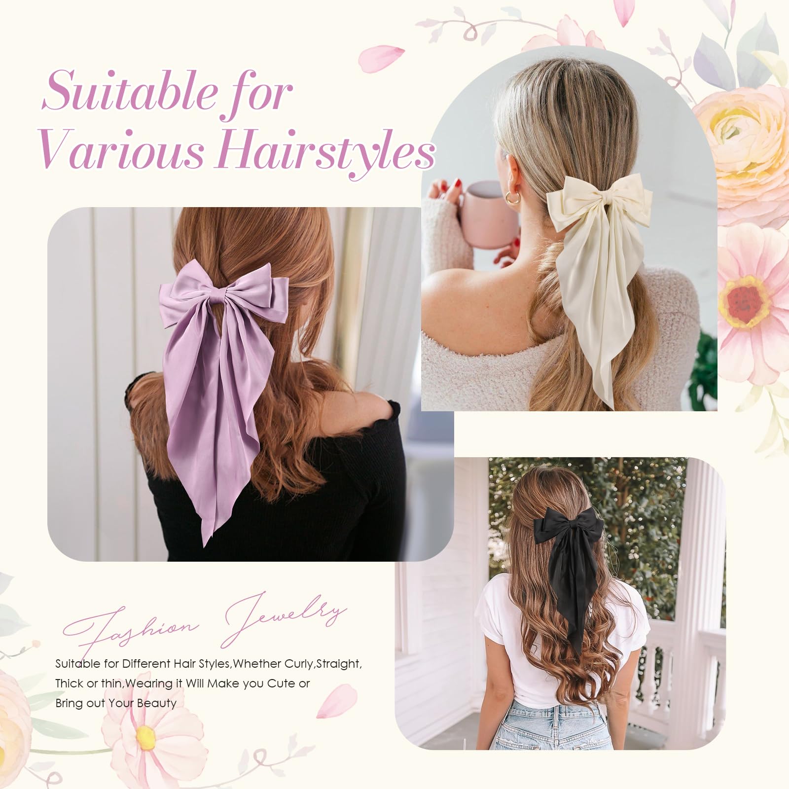 Unbednigt assorted-color bows flatlay illustrating mix-and-match versatility for outfits