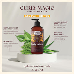Uncle Funky's Daughter gel applied to curls demonstrating defined clumps