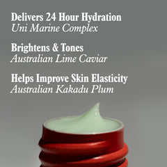 uni texture serum on hand illustrating lightweight absorption and finish
