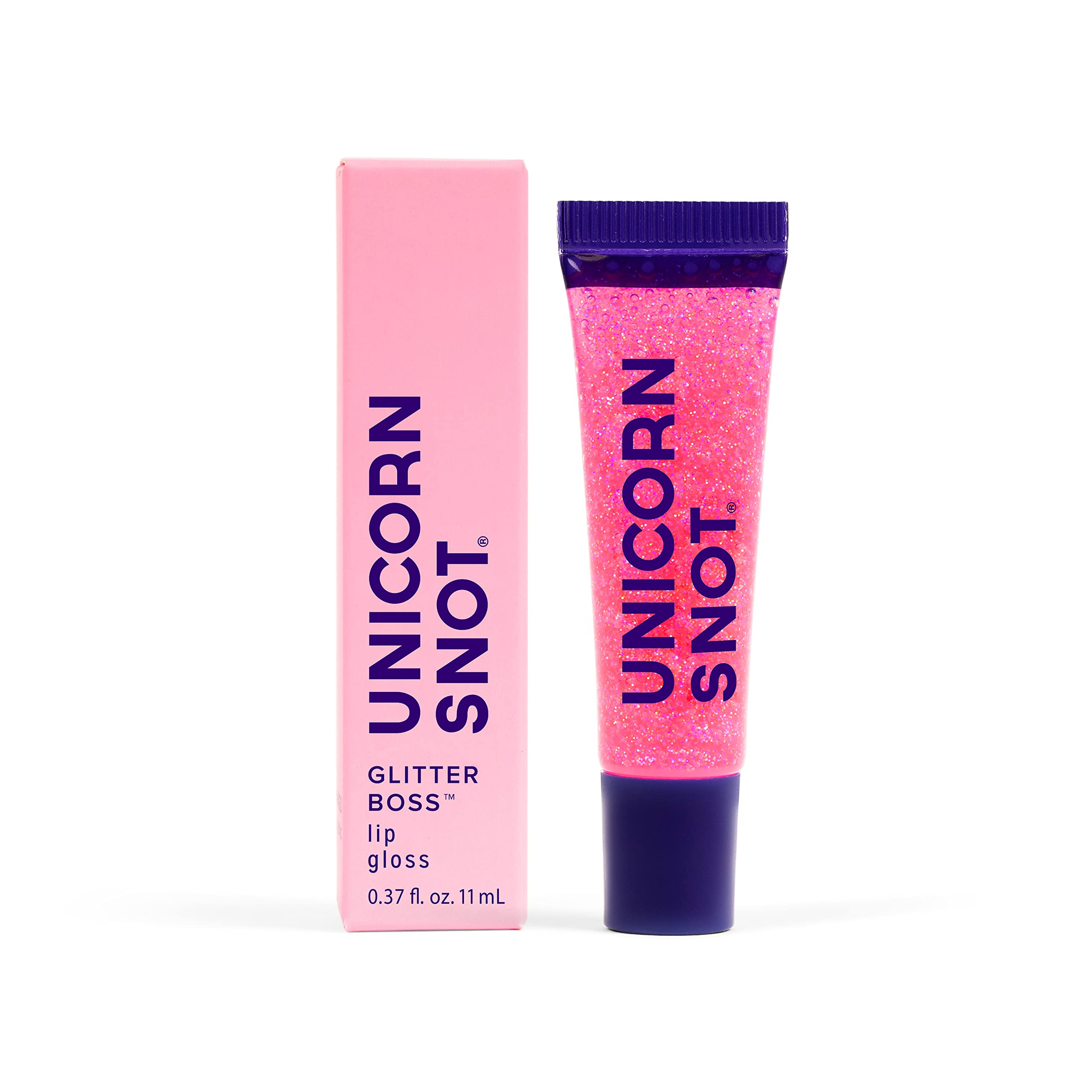 UNICORN SNOT front tube Flamingo Holographic Pink showing vibrant holographic shine