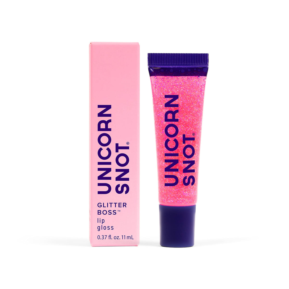 UNICORN SNOT front tube Flamingo Holographic Pink showing vibrant holographic shine