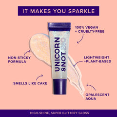 UNICORN SNOT applicator wand dispensing gloss for smooth, precise application