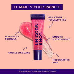 UNICORN SNOT wand applicator close-up showing smooth, easy application