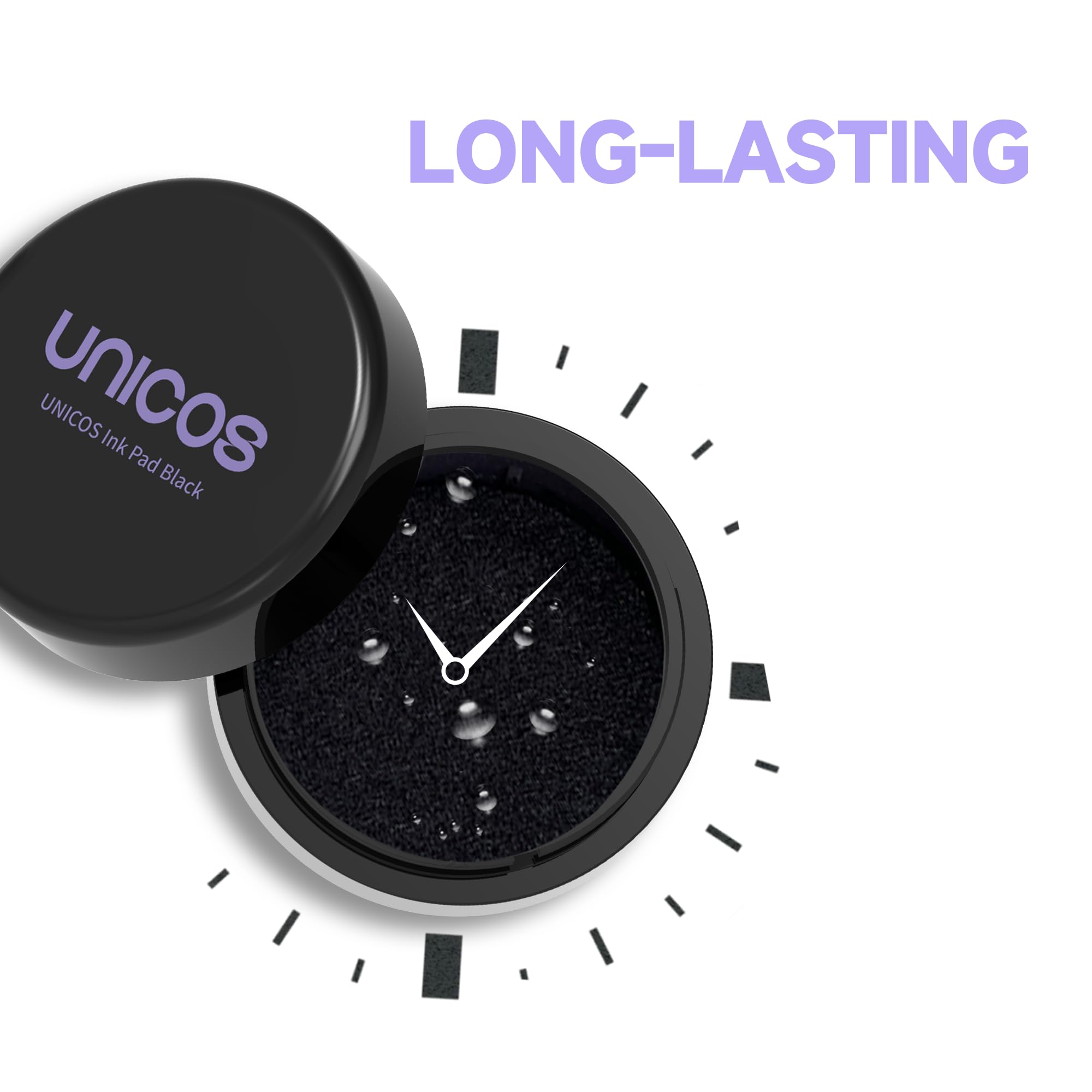 Unicos pad beside a coin showing compact size and travel convenience benefit