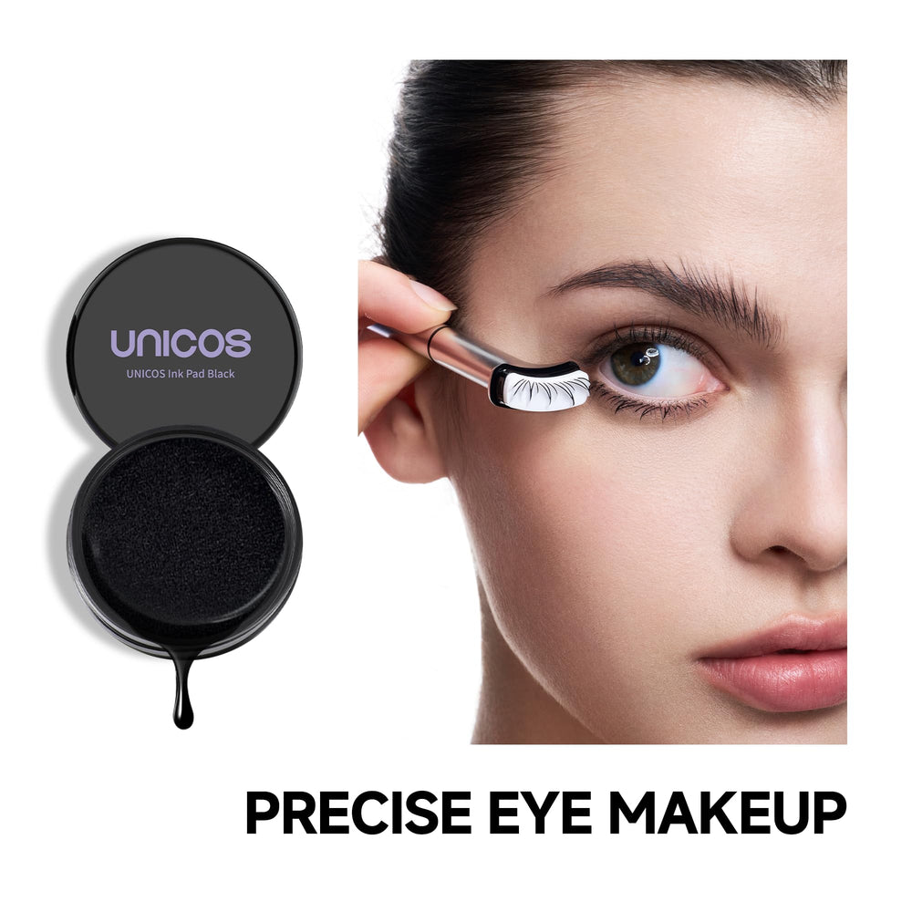 Unicos lower lash stamp in use demonstrating quick precise application benefit