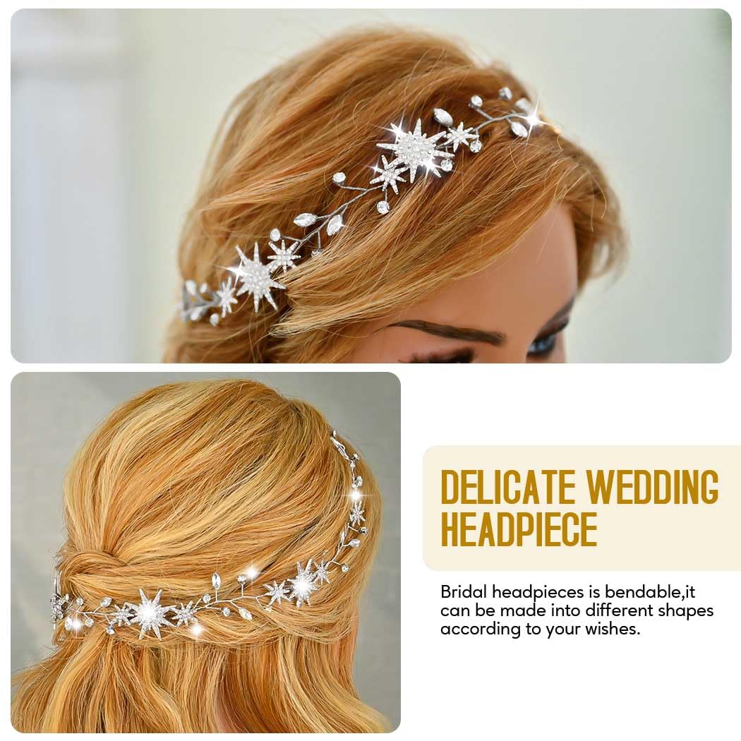 Unicra in-hair styling updo demonstrating secure, flattering bridal placement
