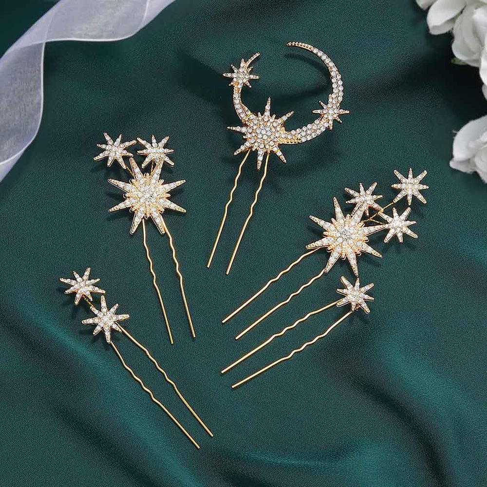Unicra pins placed in bridal updo showing secure hold