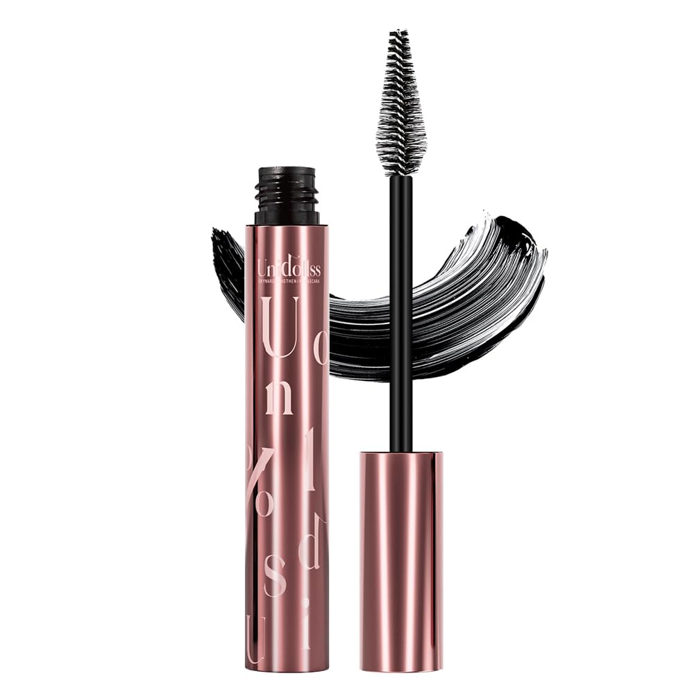 unidollss front packaging showing sleek tube and black shade benefit long wear