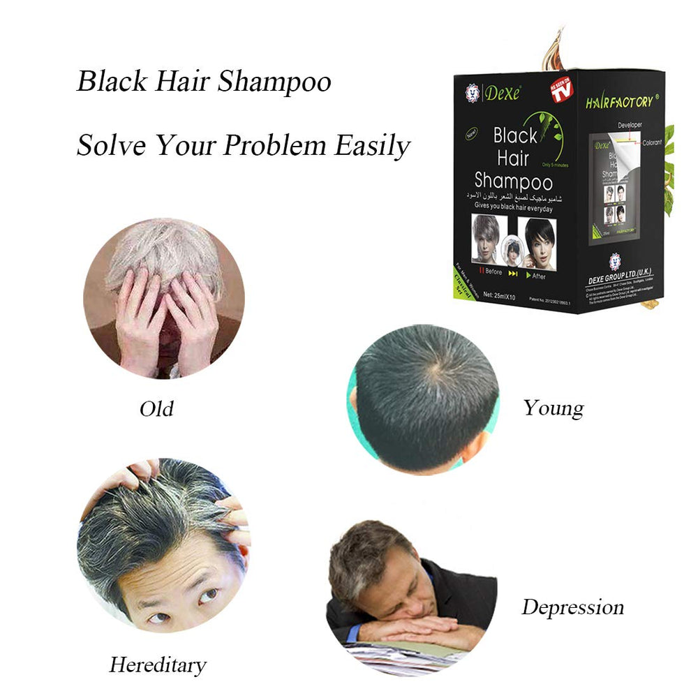 UniForU applying shampoo dye onto dry hair for fast gray coverage