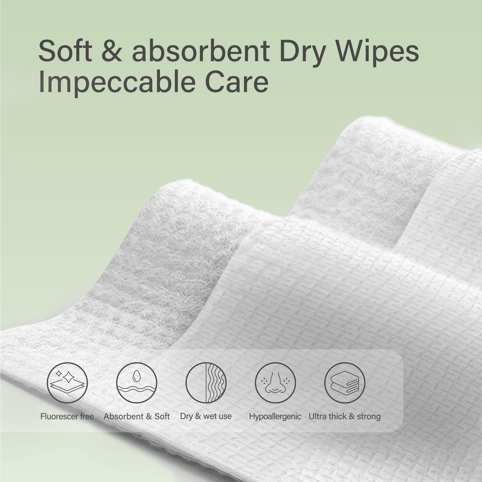UNIFREE close-up viscose texture emphasizing softness and strong absorbency