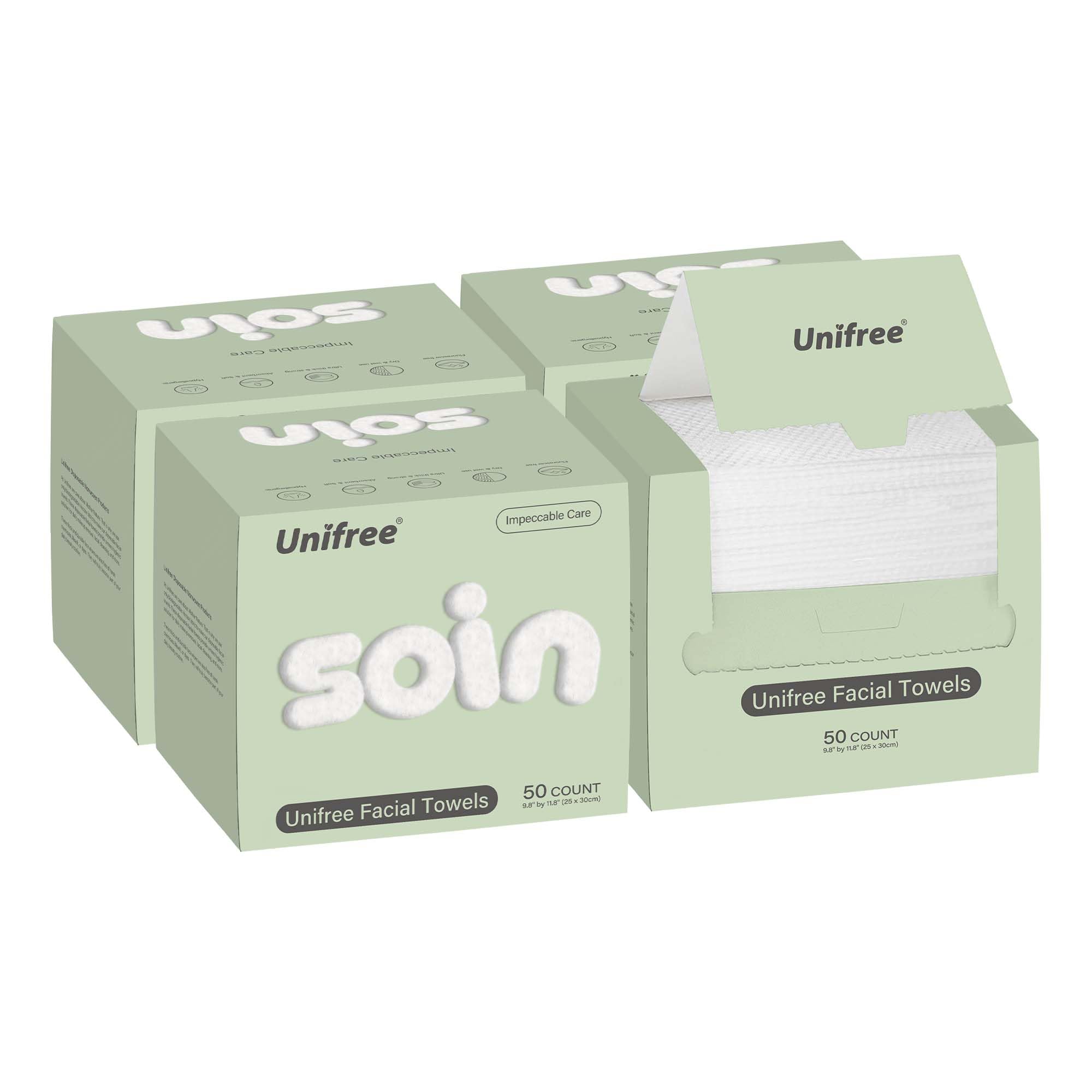 UNIFREE front box packaging showing count and size, practical storage benefit