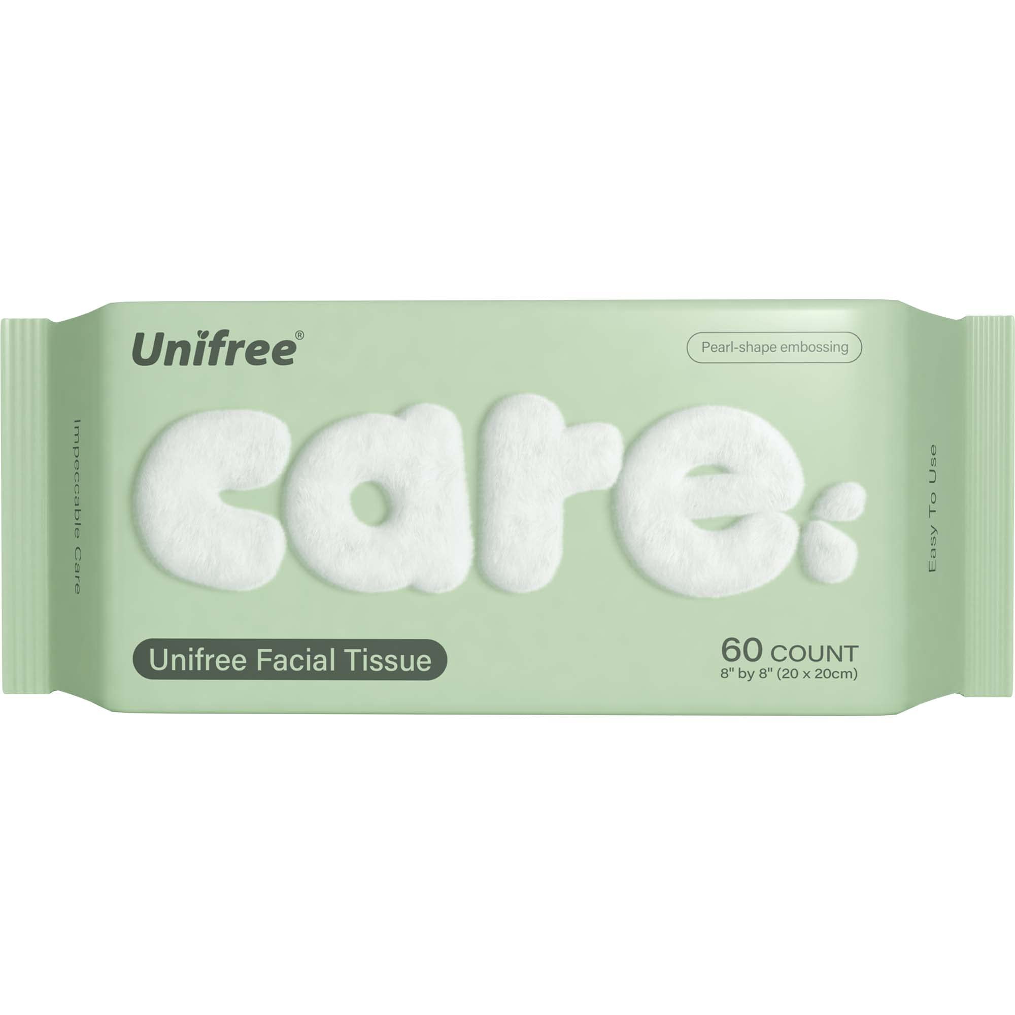 UNIFREE tissue wiping kitchen spill showing high absorbency and durability