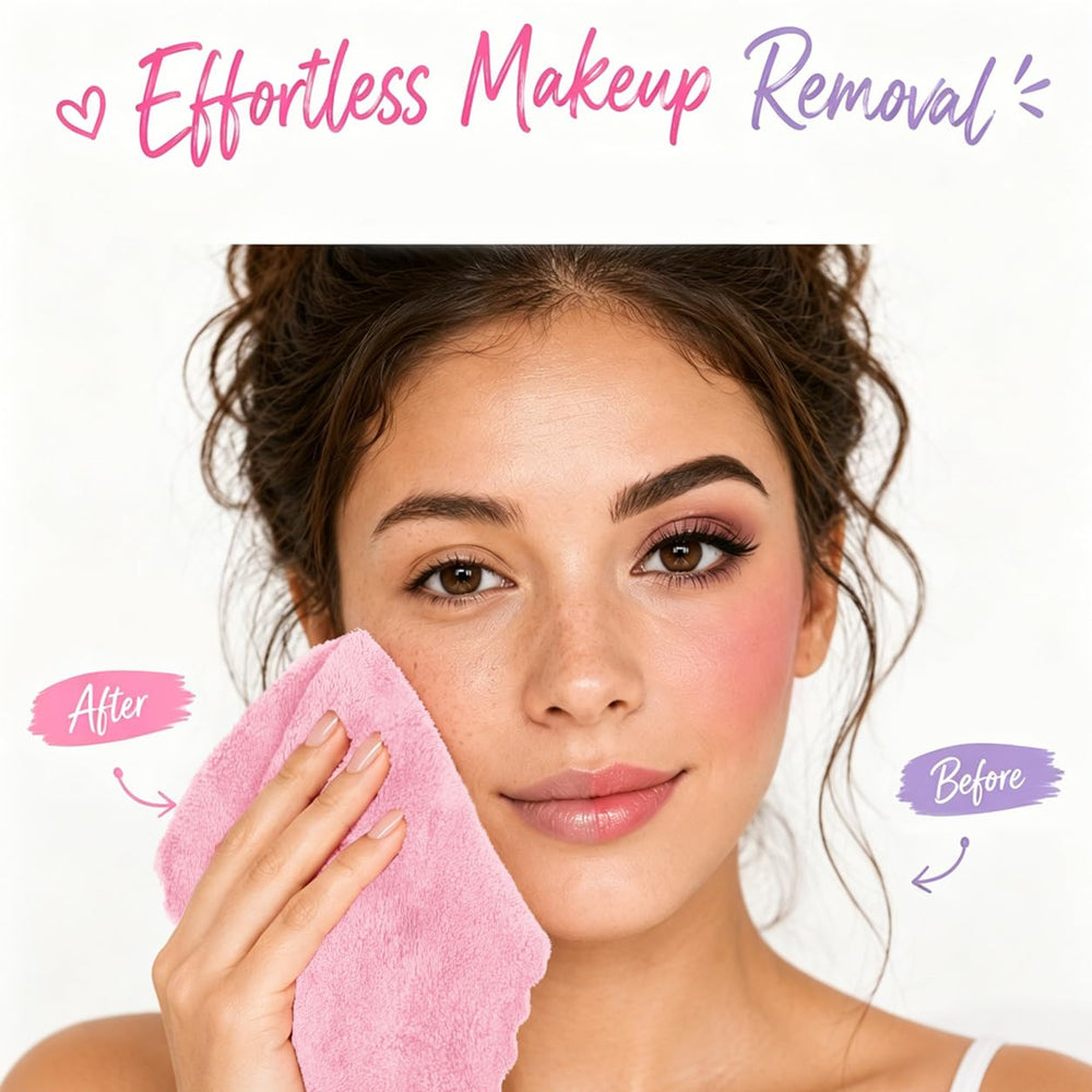 UNIMADE cloth removing eye makeup demonstrating effective gentle cleansing